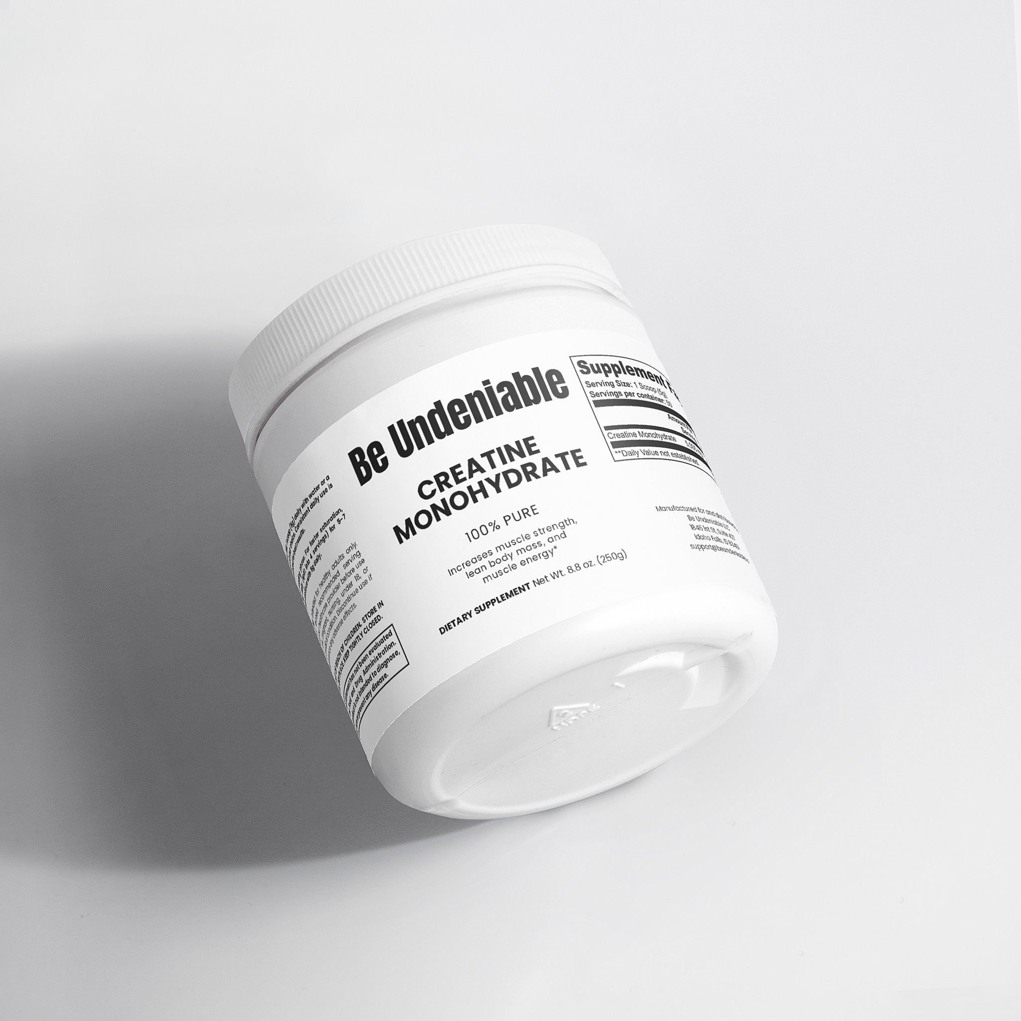 Be Undeniable Creatine Monohydrate – 100% Pure (50 Servings)
