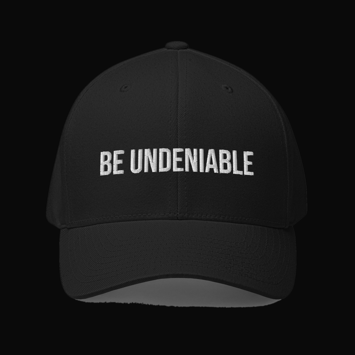 Be Undeniable Dad Hat on dark background