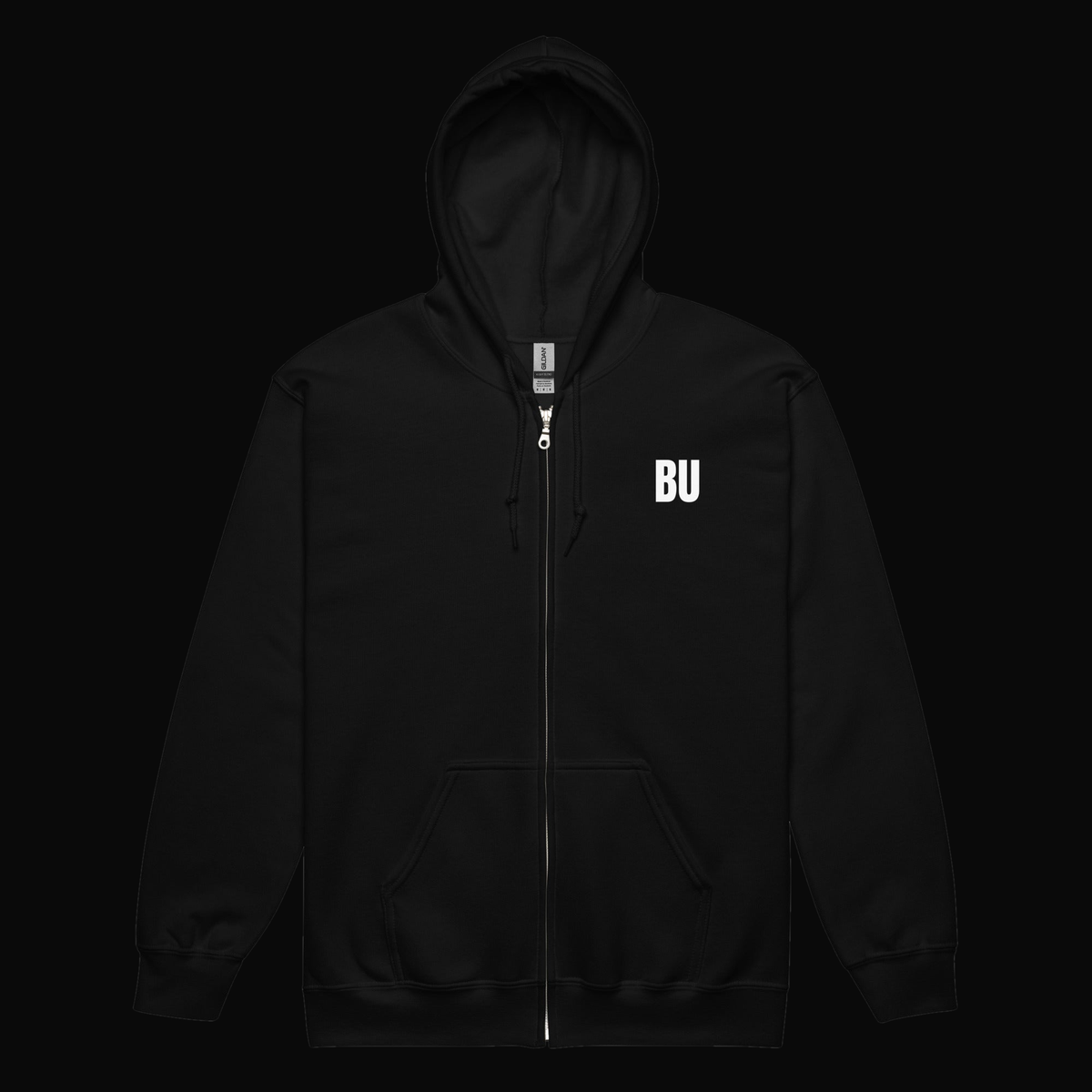 Be Undeniable Zip Hoodie (dark variant) on dark background