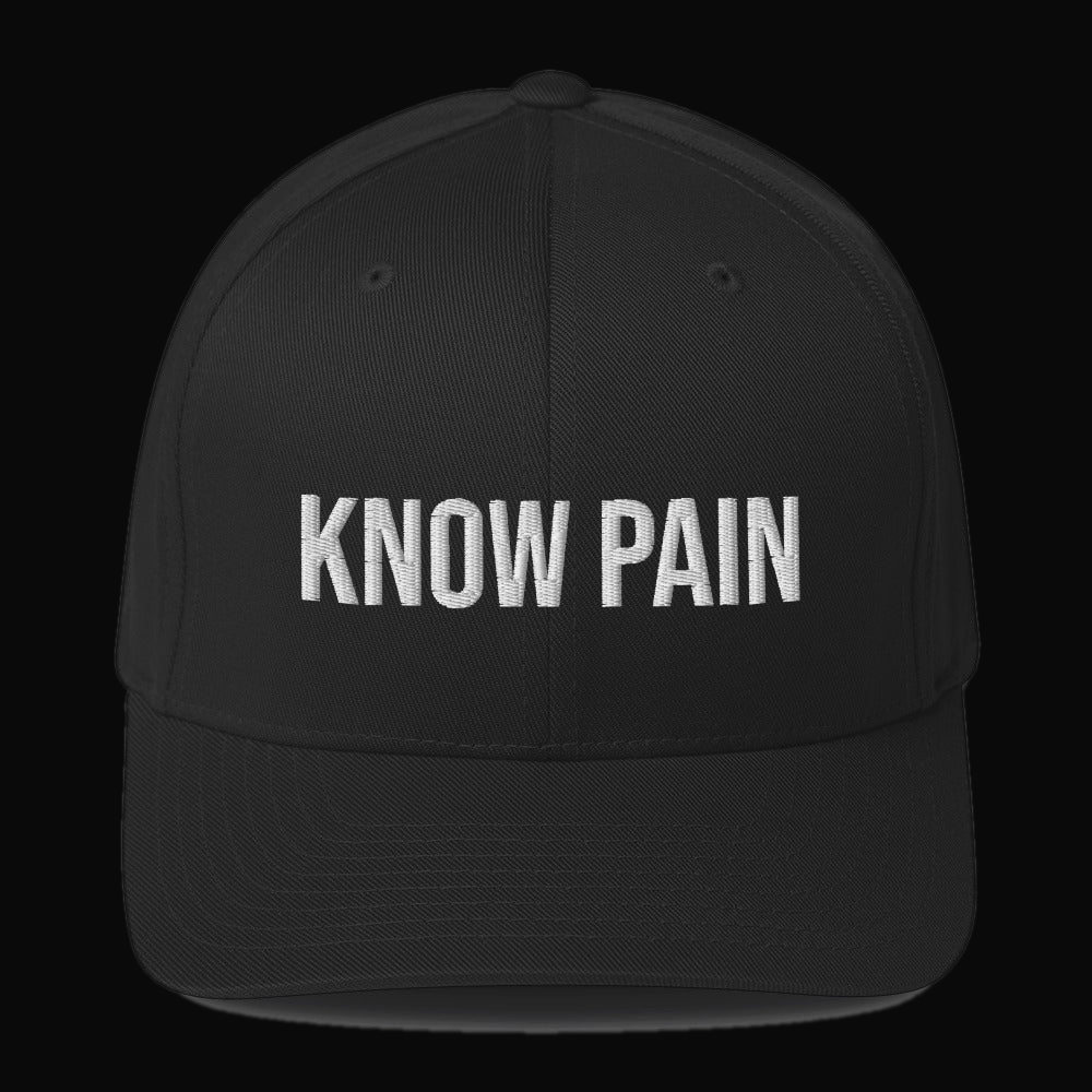 Know Pain Dad Hat on dark background