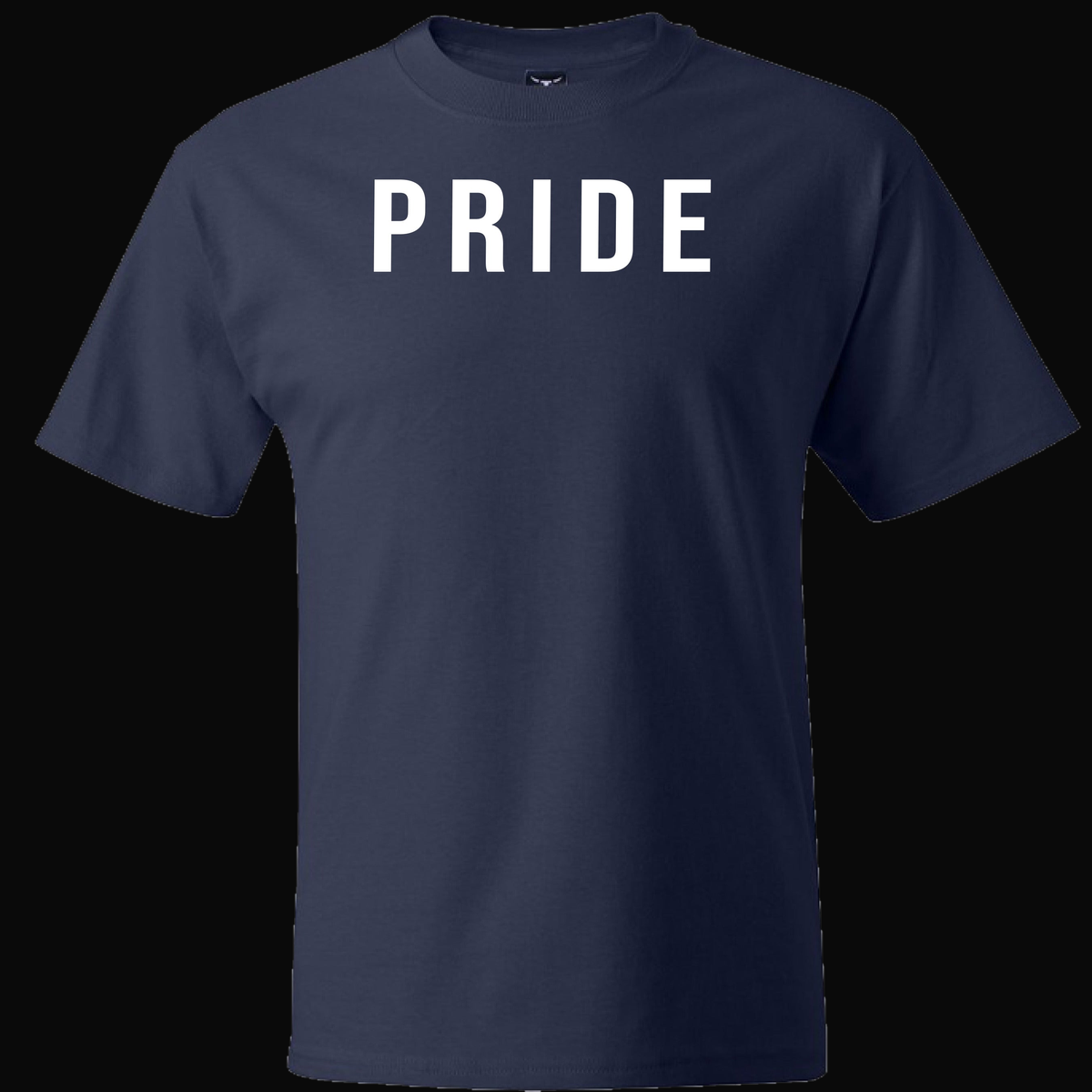 PRIDE Tee – “I Live By My Strength Alone” (dark variant) on dark background